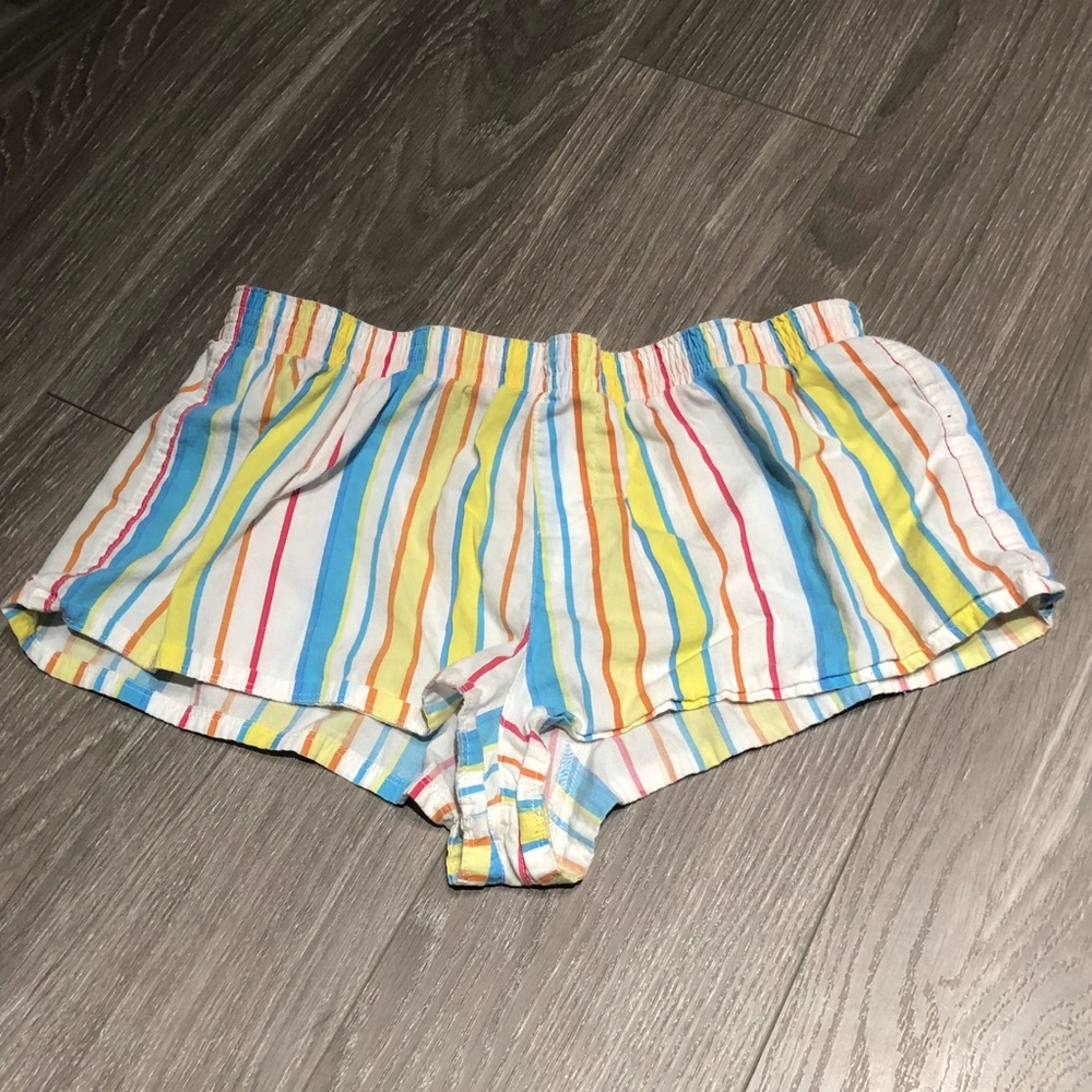 Striped pajama shorts